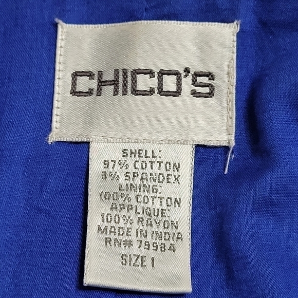 FITTED Textured Ribbed Blazer SZ 8 Chico's Jacket - Picture 13 of 14